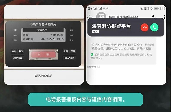 中文报警，火情快速定位