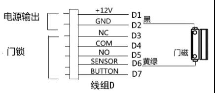 门磁接线